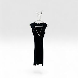 Jonathan Martin Elegant Black Midi Dress